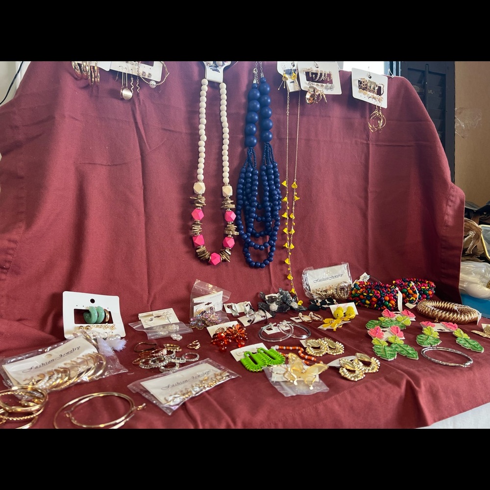 50 plus pieces of fashion jewelry